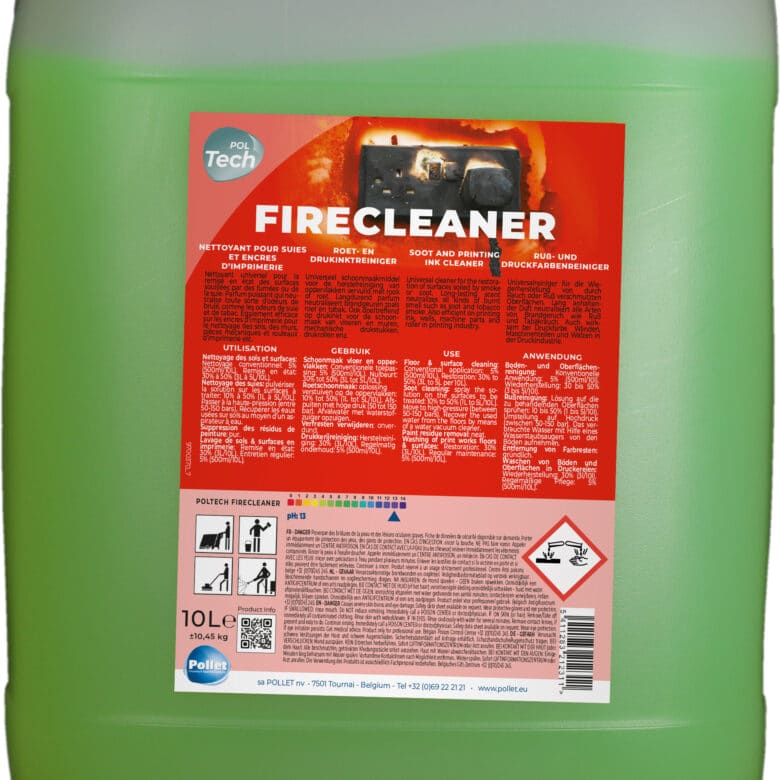 PolTech Firecleaner reinigingsmiddel en geurverwijderaar voor roet en inkt